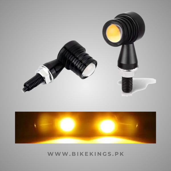 LED Indicators LI18 – Mini Metal Turn Signals – Bullet Flasher – Motorcycle Amber Light