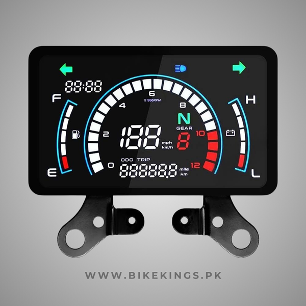 Digital Speedometer M13 – Big LED Tab Style – Colorful Display – RPM Fuel Gauge Gear Indicator Battery Health – Motorcycle